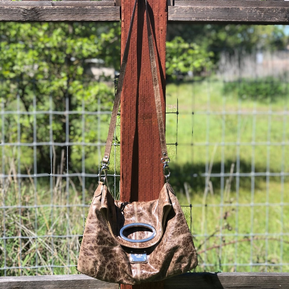 IPonti Firenze Large Brown Leather Crossbody Bag